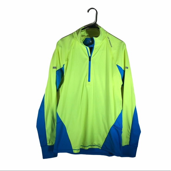 Brooks Other - Brooks Run Happy Pullover 1/2 Zip Neon